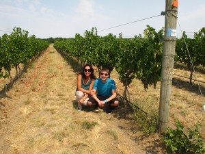 Chris and me in Amavi's estate vineyards
