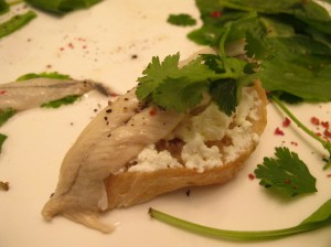 Boquerones bruschetta