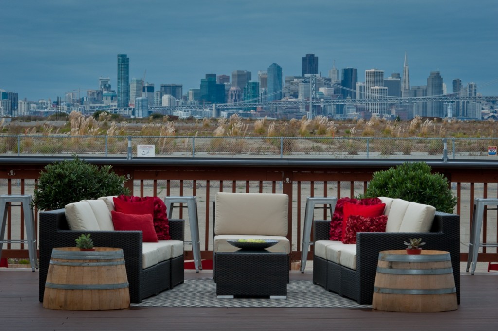 The view of San Francisco and the Bay Bridge from Rock Wall’s deck. Photo credit Mike Rosatti and Jim Stone.